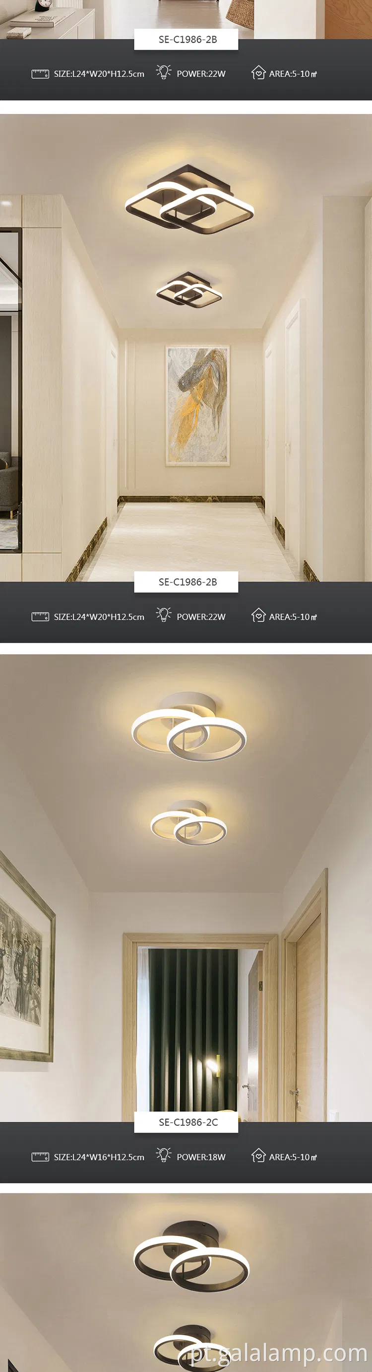 Lâmpada de teto moderno redondo elegante para sala de estar